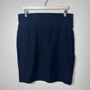 Eileen Fisher Skirt Women's Large Black Pencil Skirt Stretchy Classic Career